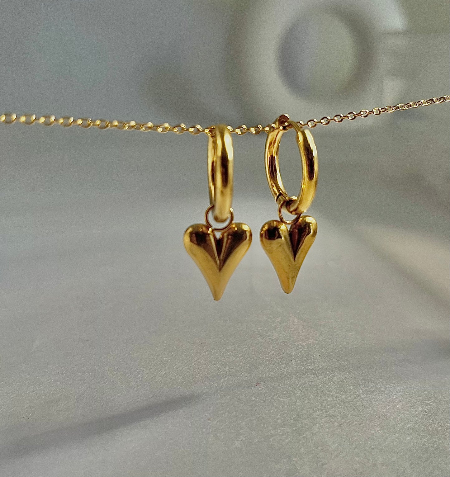 Heart Dangler Earrings