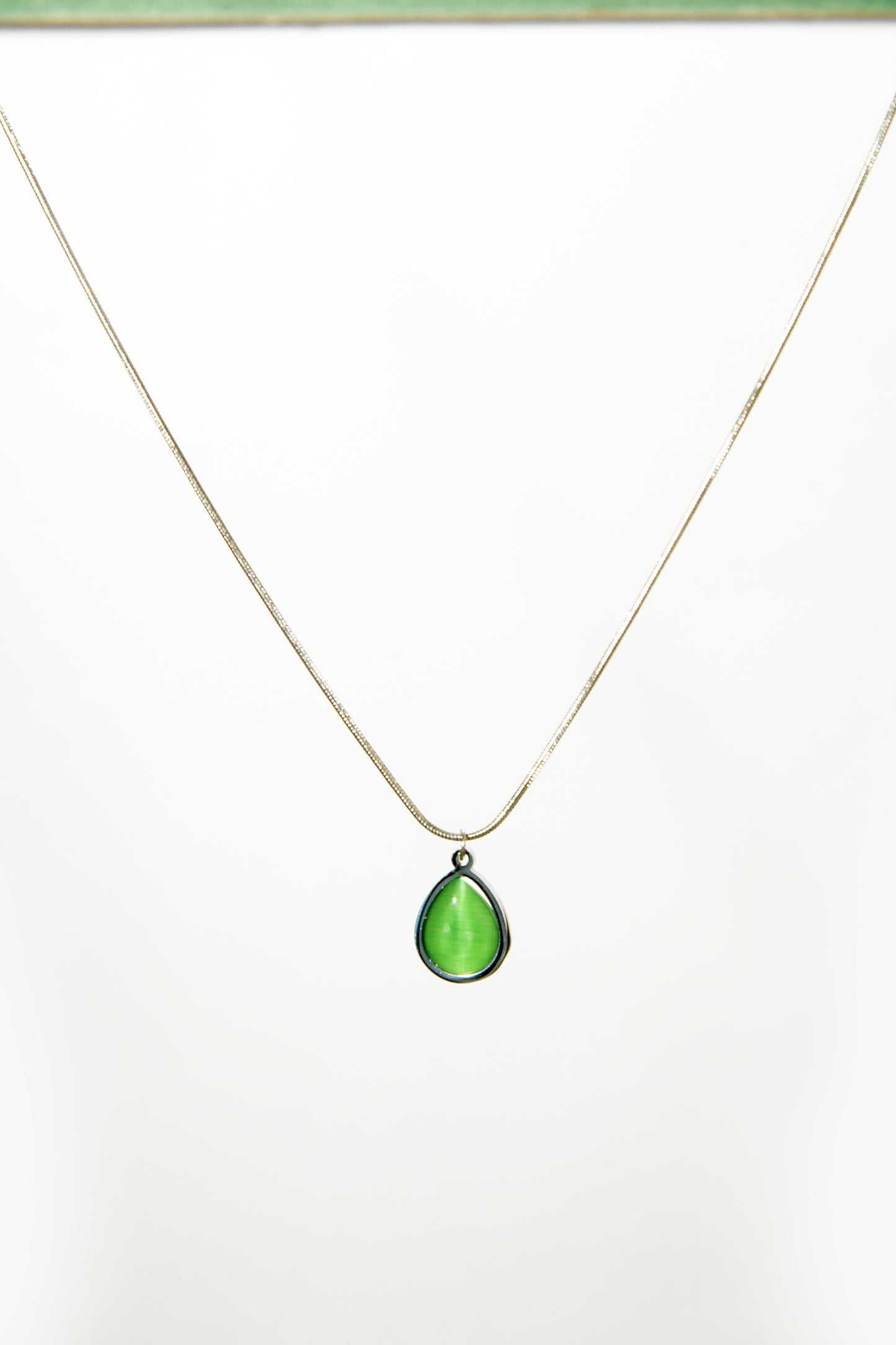 Silver Opal Stone Necklace