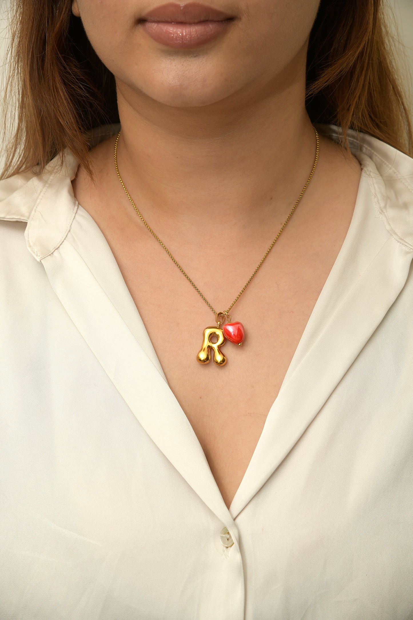 Red Ceramic Heart Charms