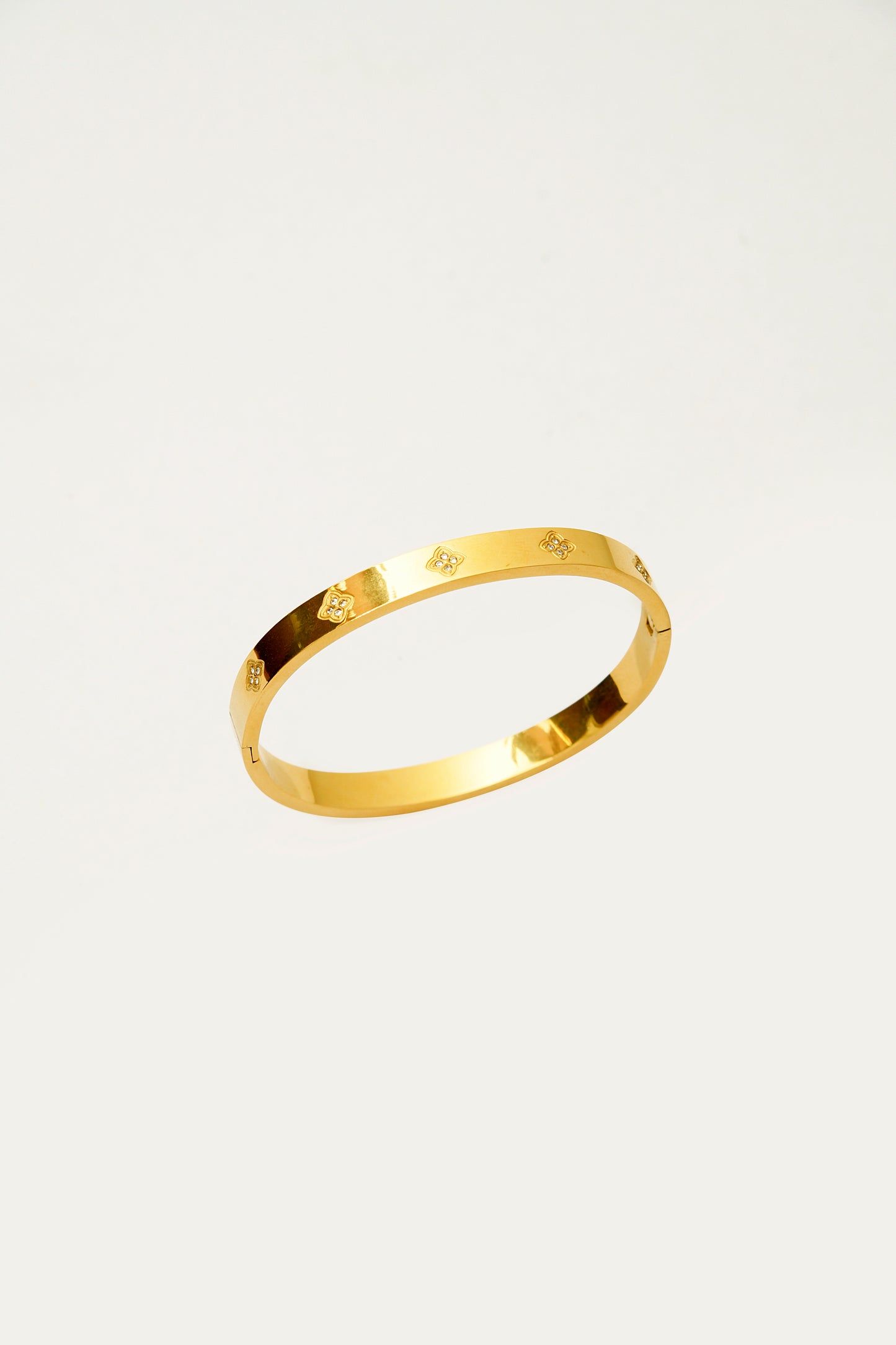 Clover Diamond Bangle Bracelet