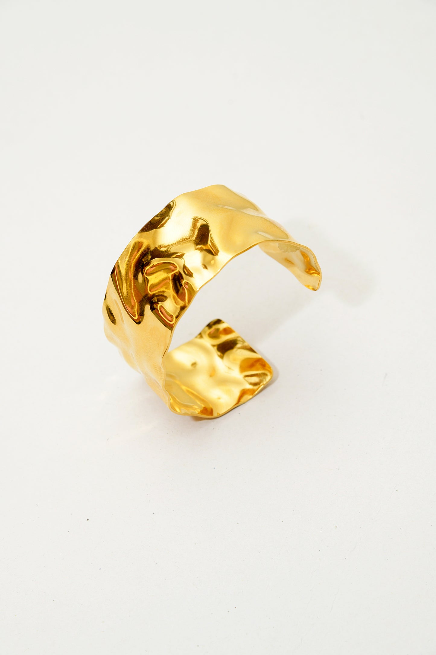 Hammer Pattern Adjustable Wide Cuff