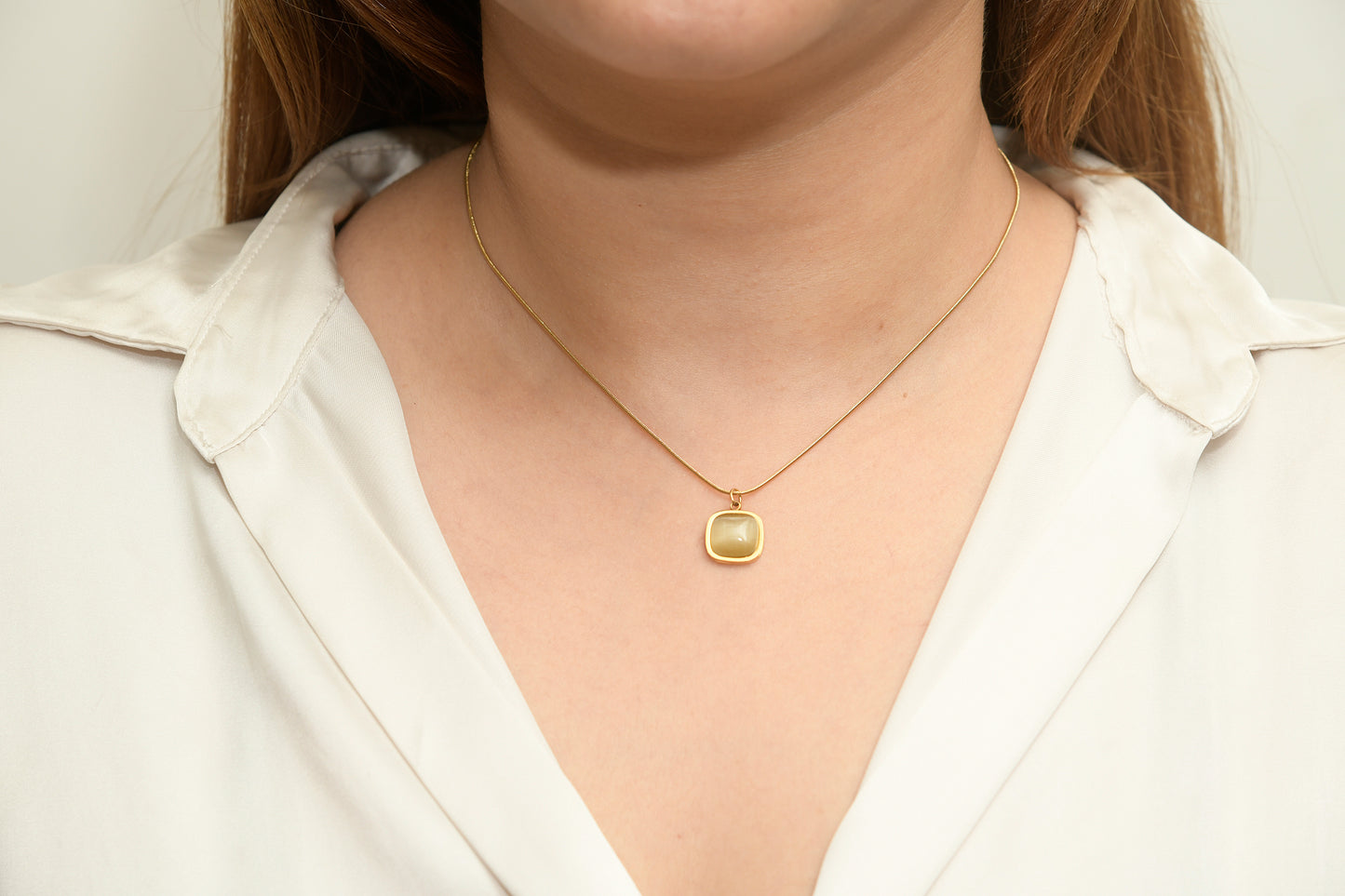 Opal Stone Pendant Necklace