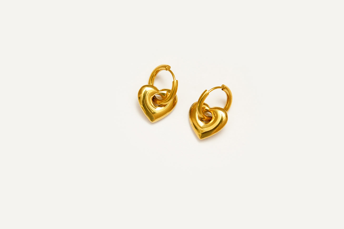 Drop Heart Earrings large