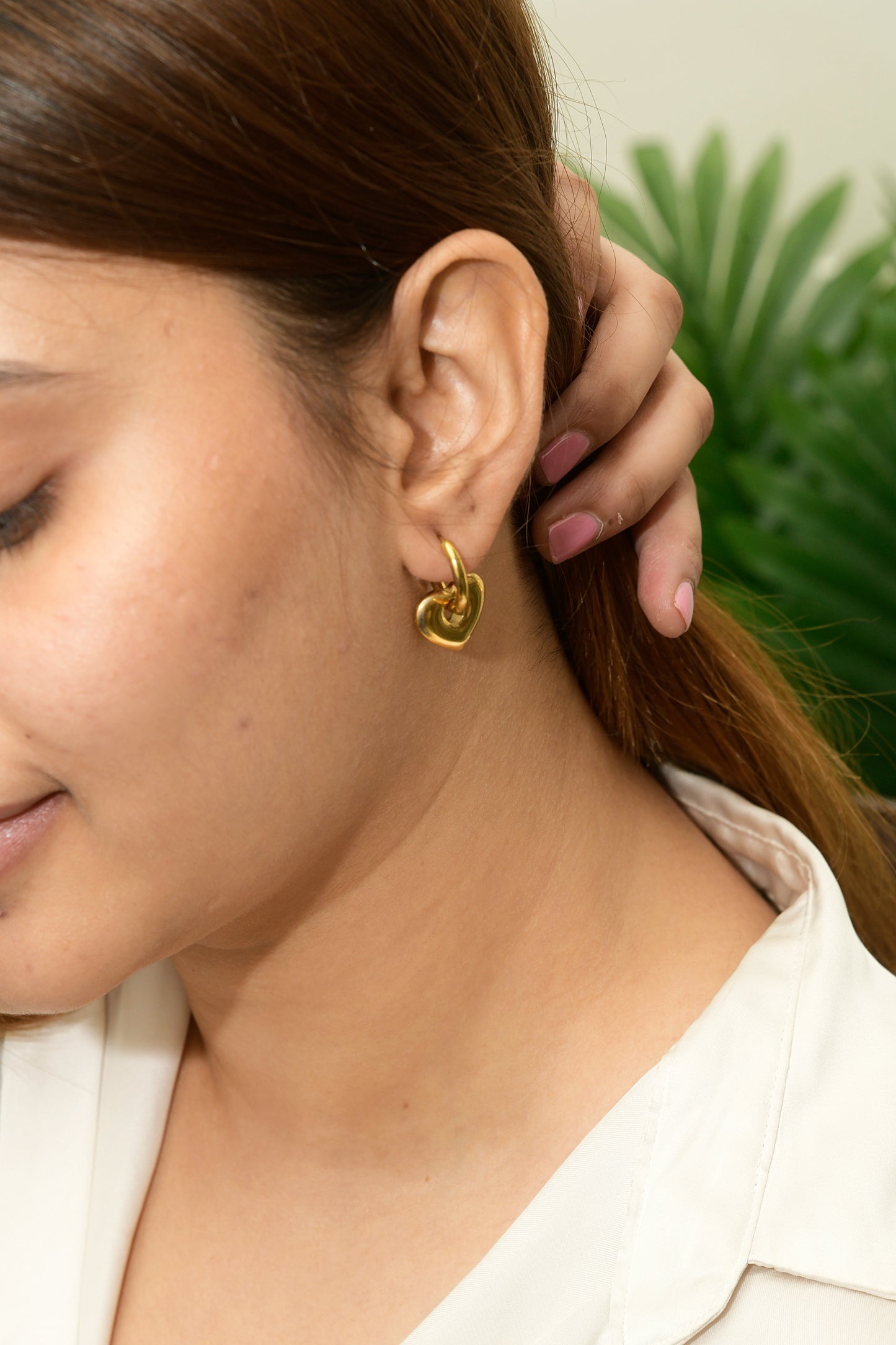 Drop Heart Earrings large